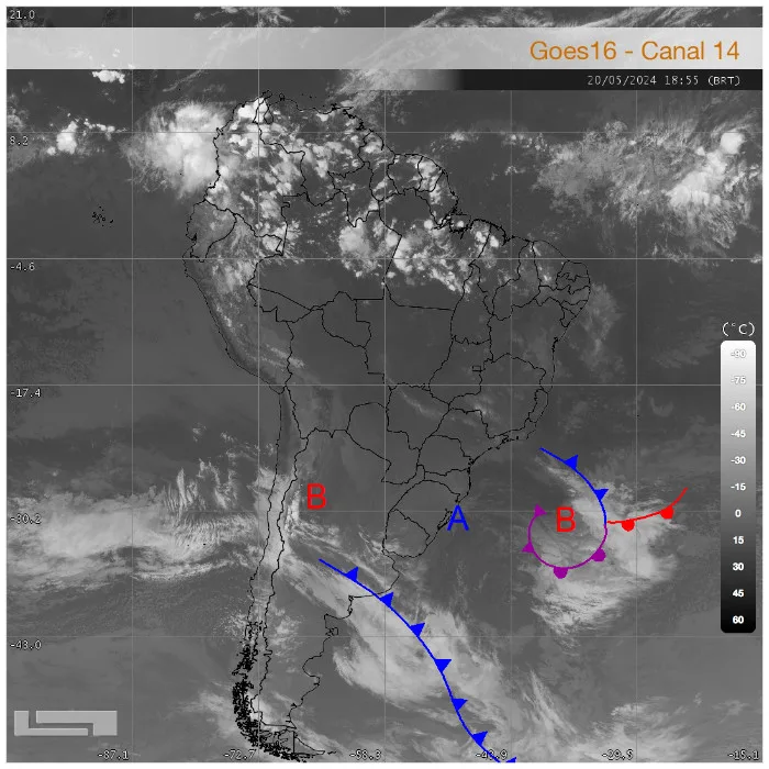 Radar Simepar, previsão do tempo para o Paraná