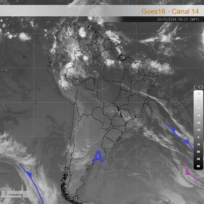 Radar Simepar, previsão do tempo no Paraná - 26/05/2024