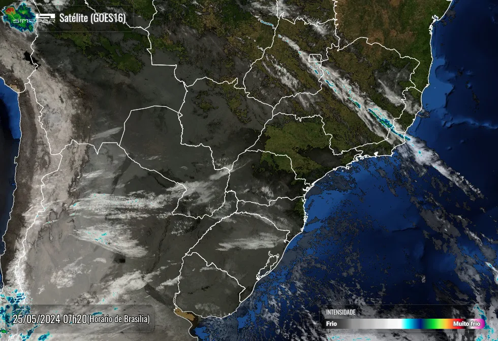 Radar Simepar, previsão do tempo para o Paraná