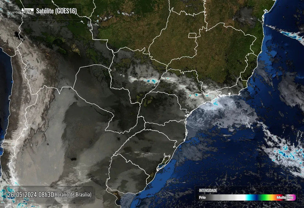 Radar Simepar, previsão do tempo no Paraná - 26/05/2024