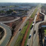 BR-369 em Londrina, obra do Viaduto da PUC