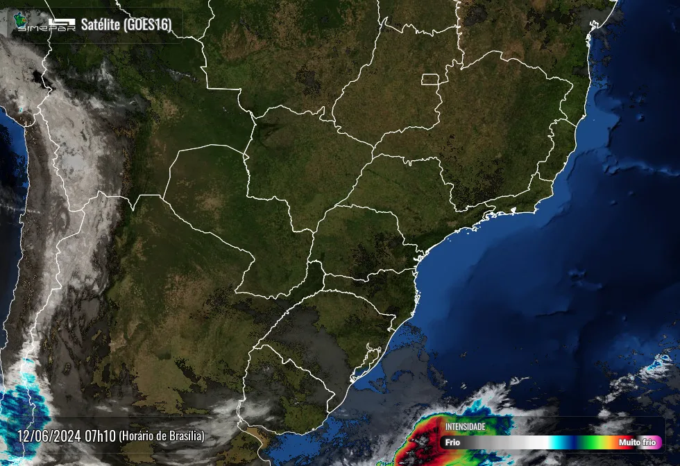 Radar Simepar, previsão do tempo no Paraná