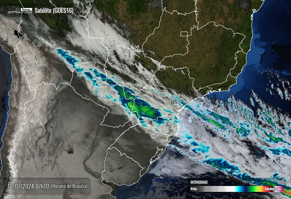 Previsão do tempo, radar Simepar