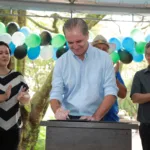 a man signing a document