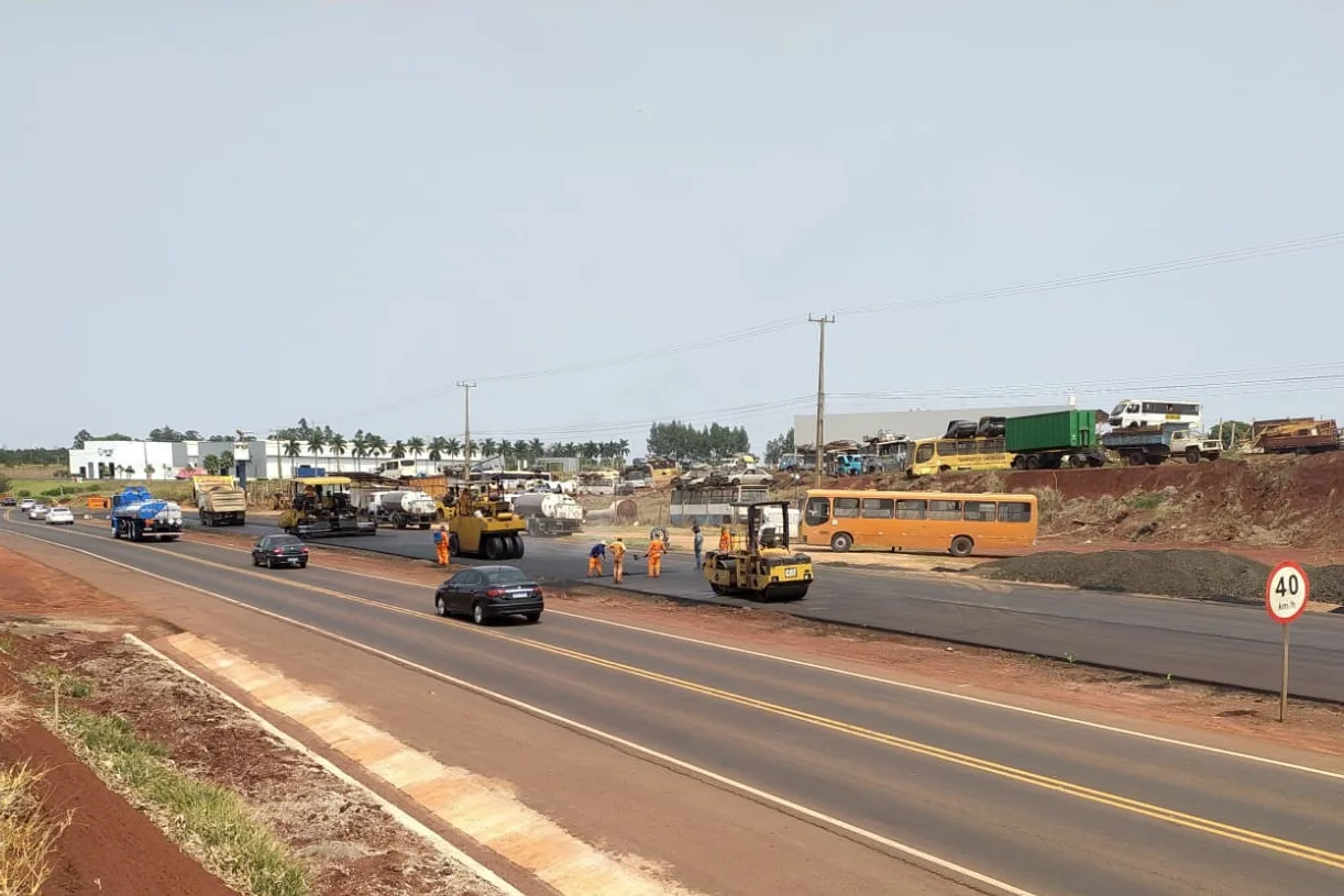 Duplicação de rodovia entre Maringá e Iguaraçu chega a 61,33% de execução