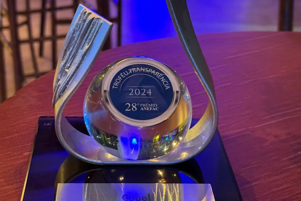 Copel ganha prêmio por qualidade e transparência de seu balanço contábil pela 9ª vez