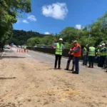 Defesa Civil Estadual acompanha situação da queda de rochas na BR-277