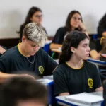 Alunos na escola