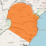 Mapa da região sul do Brasil