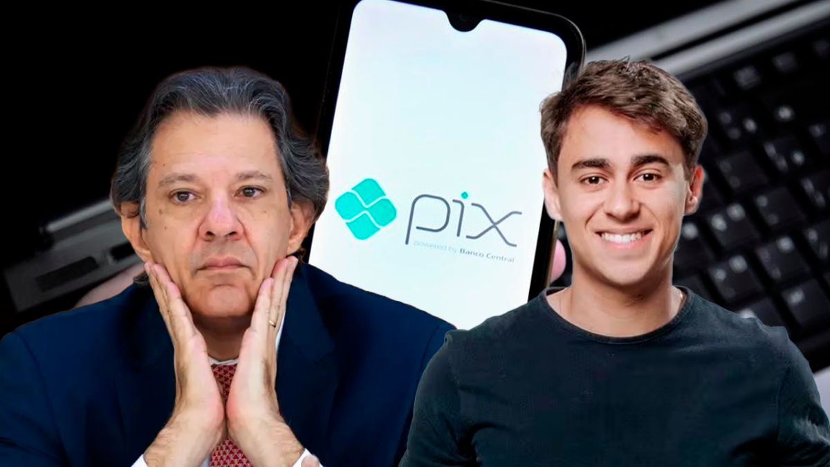 Fernando Haddad, PIX, Nikolas Ferreira. Arte editada por Saiba Já News