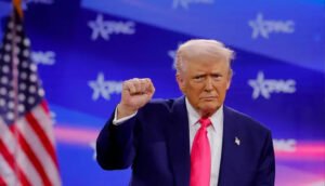 Presidente Donald Trump participa de encontro anual da Conferência de Ação Política Conservadora, nos EUA