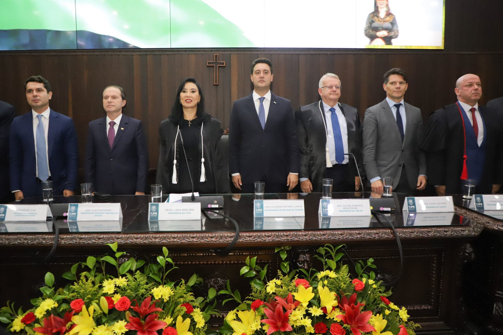 Governador participa da posse da primeira mulher a presidir o TJPR