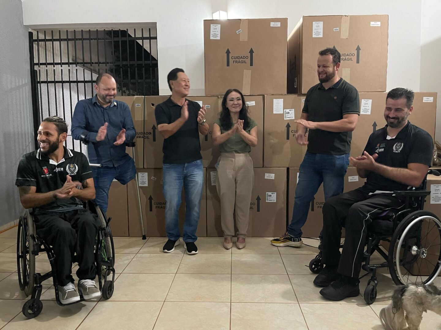 Handebol em Cadeira de Rodas de Maringá recebe 13 cadeiras de alto rendimento por meio do deputado federal Luiz Nishimori