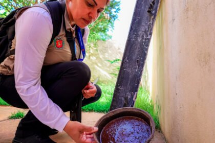 Em 2025, mais de 77 mil imóveis foram inspecionados pelos agentes de combate à endemia, ou seja, 60% do total de visitas realizadas. (Crédito: Rafael Macri/PMM)
