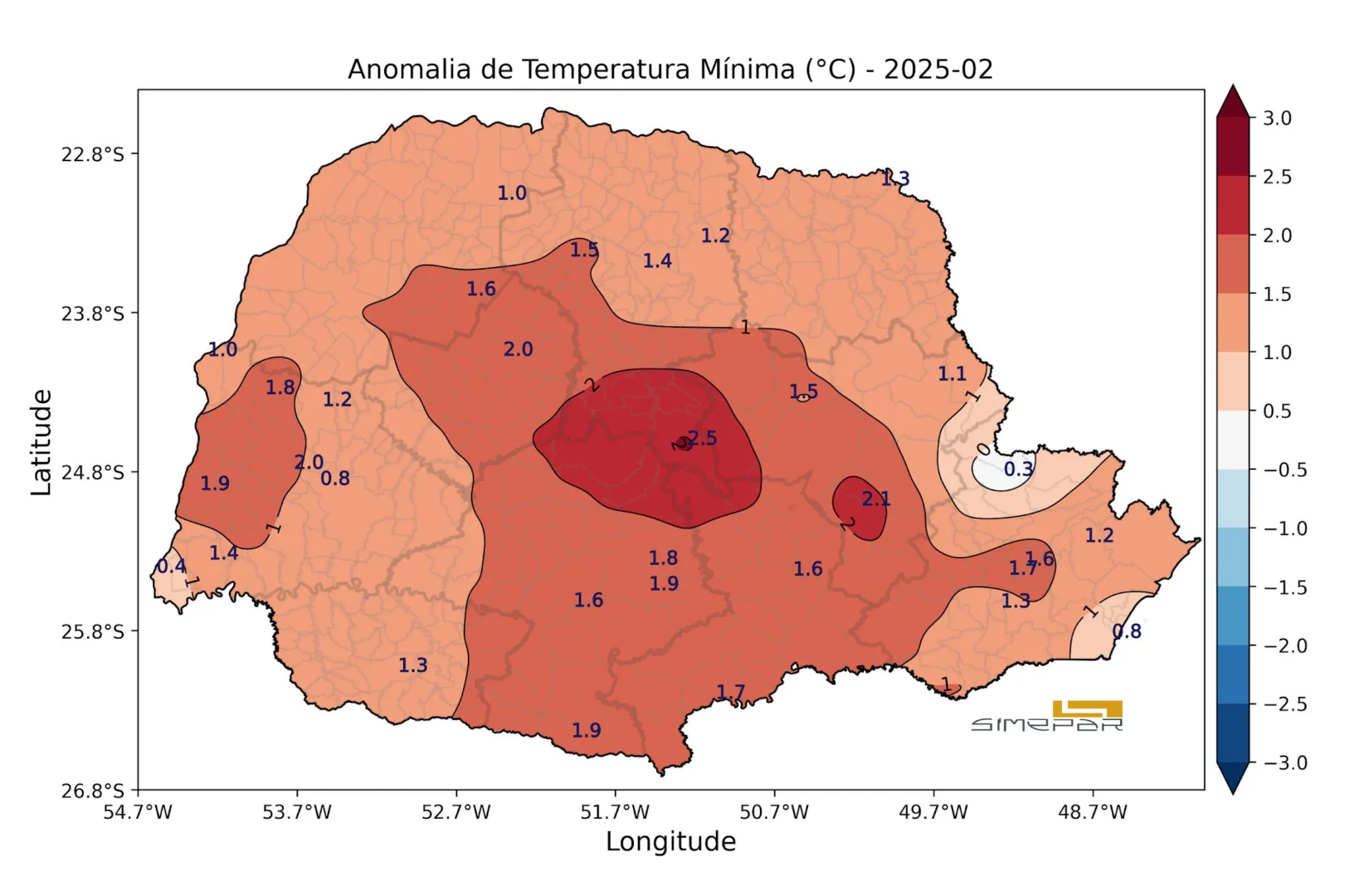 23 cidades tiveram o fevereiro mais quente da média histórica no paraná, diz Simepar