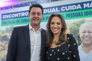 Governador Ratinho Jr (PSD) e a deputada estadual Maria Victoria (PP