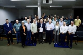 Silvio Barros encontra Rafael Greca em evento na sede da Cocamar; juntos assinaram acordo de cooperação científica, tecnológica e inovação