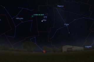 Região da Chuva de meteoros Líridas 2025