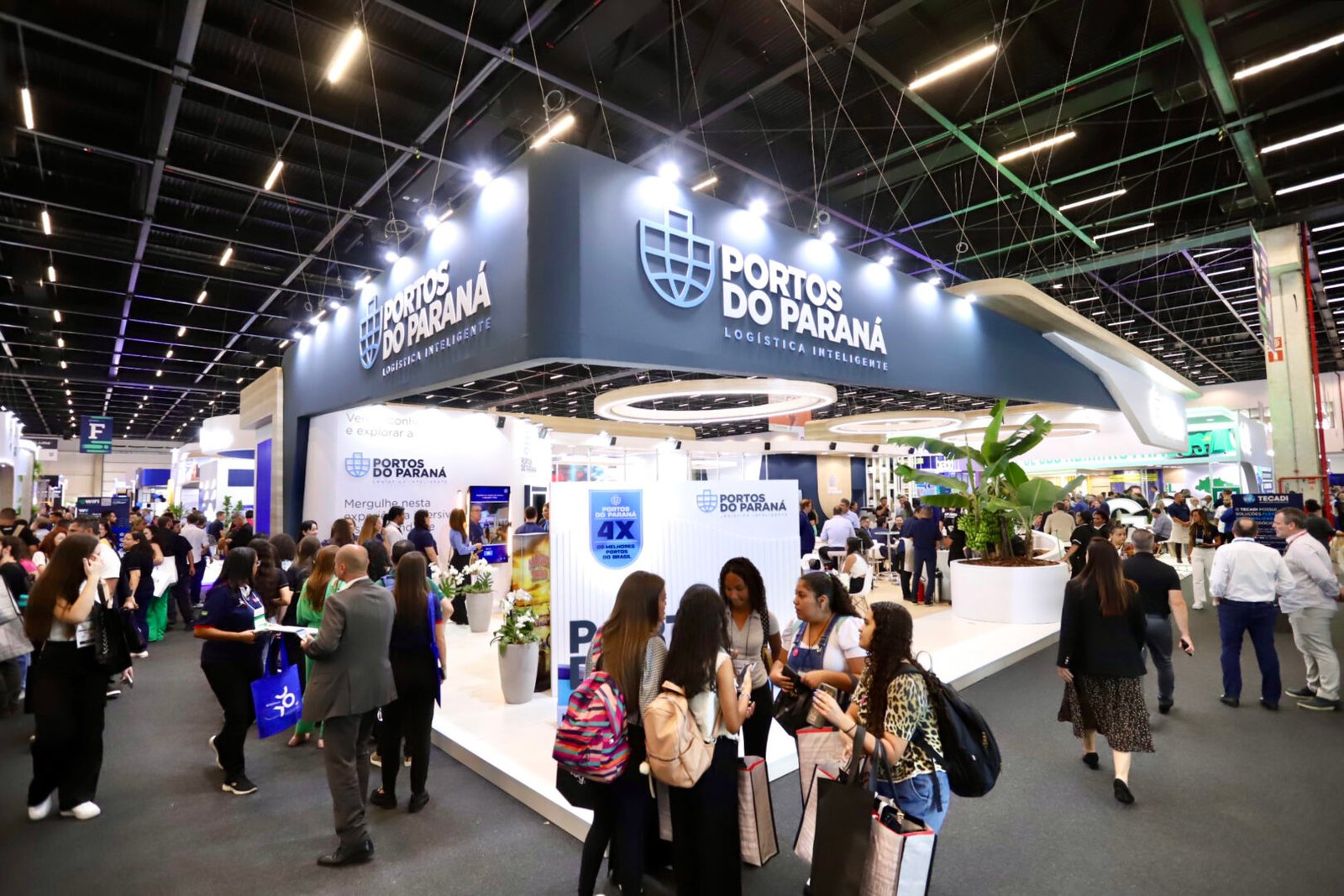 Tecnologia e 90 anos do Porto marcam stand da Portos do Paraná na Intermodal
Foto: Claudio Neves/Portos do Paraná