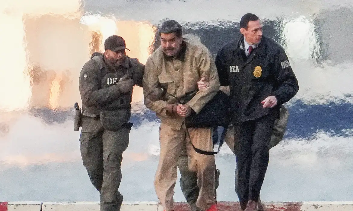 Maduro e sua esposa, algemados, chegam sob forte escolta a tribunal de Nova York