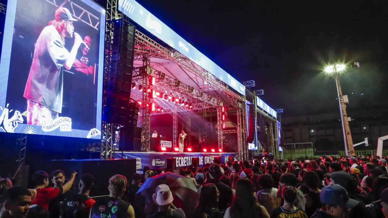 Grandes nomes do rap nacional, como Gabriel o Pensador, reuniram milhares de fãs durante a Virada Cultural 2025. (Crédito: Ricardo Lopes/PMM)
