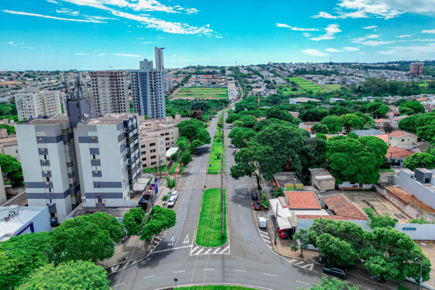 Maringá vista da região da Avenida Nildo Ribeiro.