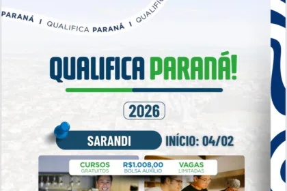 Prefeitura de Sarandi abre inscrições para o programa Qualifica Paraná