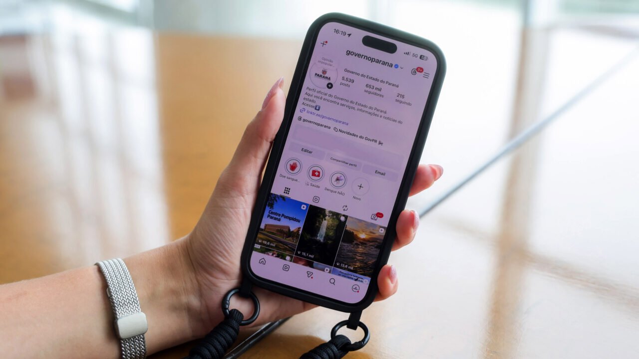 Redes sociais do Governo do Paraná
