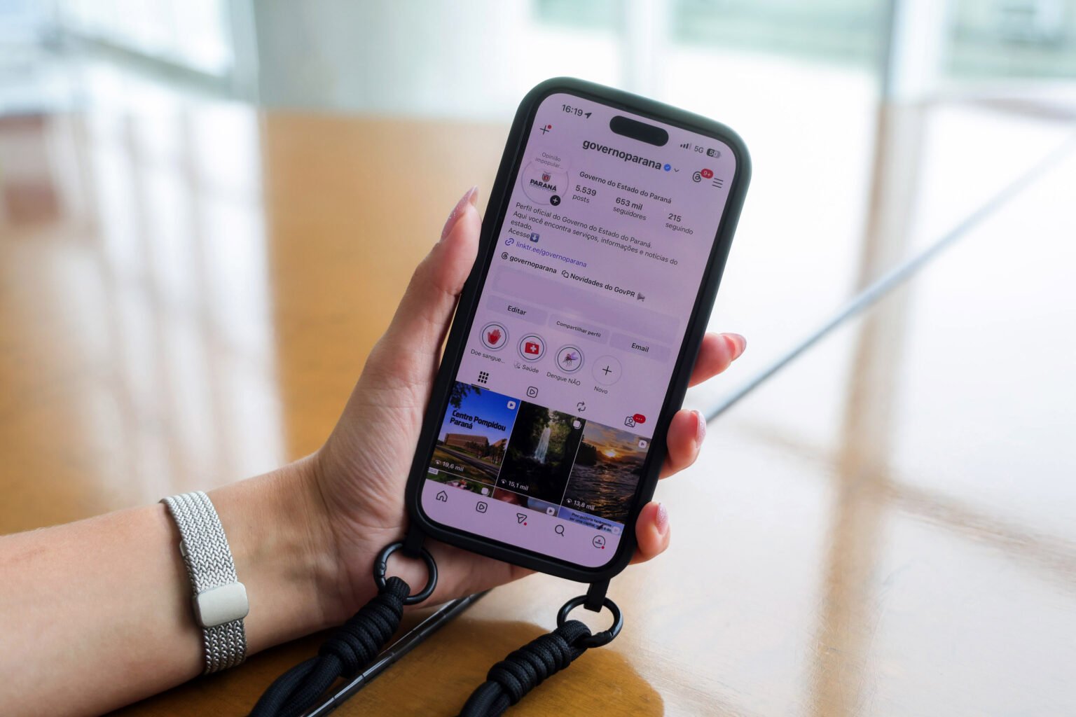 Redes sociais do Governo do Paraná