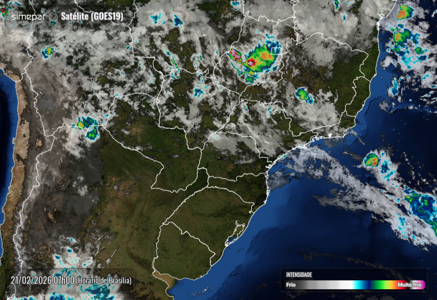 Tempo instável e alerta de temporais marcam o final de semana no Paraná