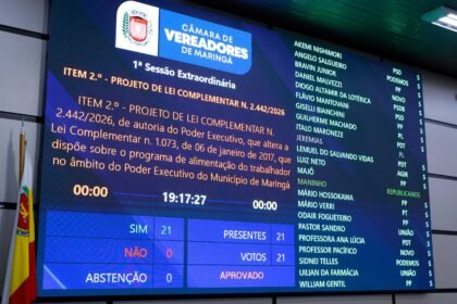 Câmara de Maringá aprova reposição salarial de 4,5% para servidores municipais