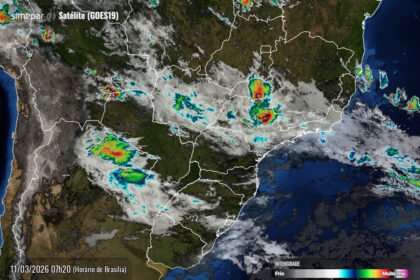 Tempo segue instável e com muita nebulosidade no Paraná nesta quarta-feira