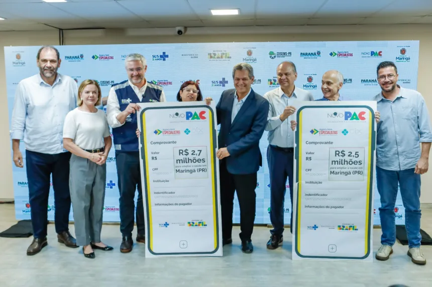 Prefeitura de Maringá garante R$ 5,3 mi para construção de nova UBS e Caps AD III; programa Agora Tem Especialistas recebe R$ 8 mi