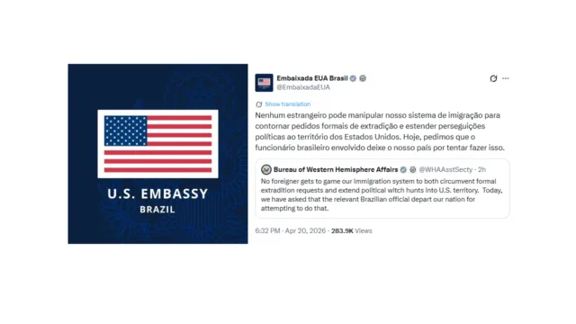 EUA expulsam oficial brasileiro ligado ao governo Lula por tentativa de perseguição política