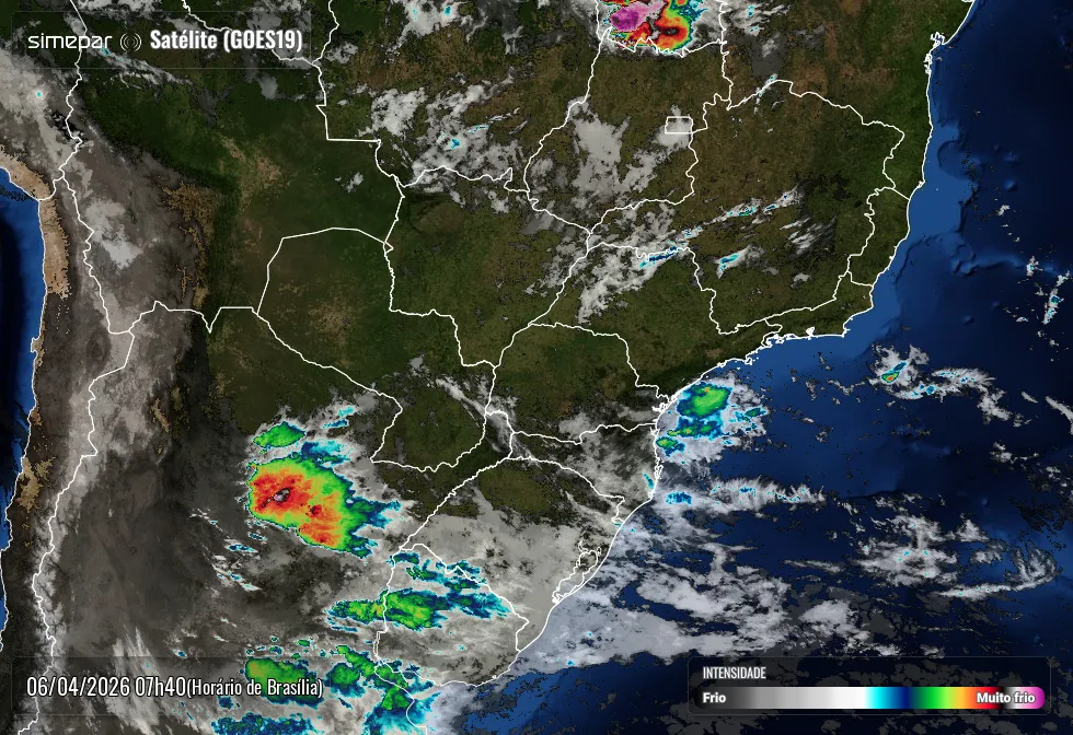 Ciclone extratropical e alerta de tempestades marcam o início da semana no Paraná