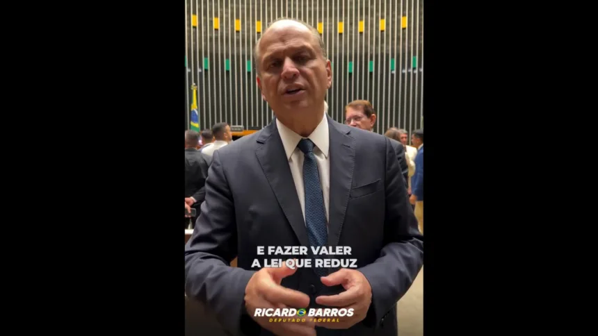 Ricardo Barros é a favor da dosimetria para as pessoas que participaram da manifestação de 8 de janeiro de 2023 e que foram desproporcionalmente condenadas.