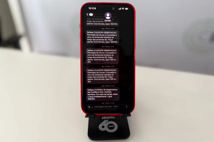 Saiba como se cadastrar para receber os alertas da Defesa Civil Estadual via SMS e WhatsApp