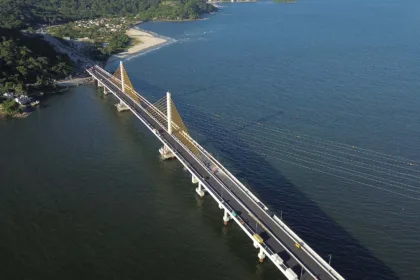 Ponte de Guaratuba já está 100% pavimentada