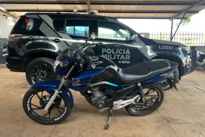 motocicleta furtada com placa clonada em circulação em Maringá