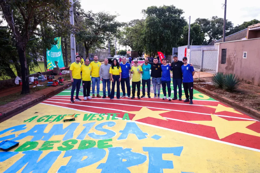 Maringá ganha as cores da Copa do Mundo com o projeto 'Veste a Rua'