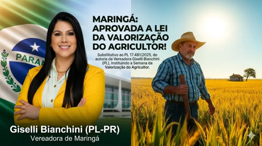 A proposta, de autoria da vereadora e advogada Dra. Giselli Bianchini (PL), institui oficialmente a Semana da Valorização do Agricultor no município.