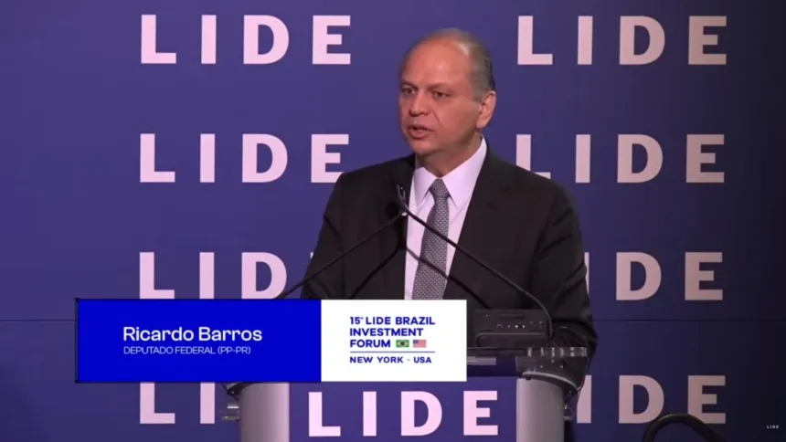 O deputado federal Ricardo Barros no 15º LIDE Brazil Investment Forum