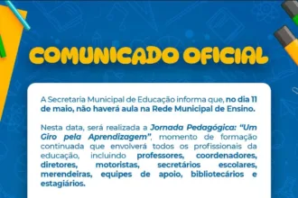 A Prefeitura de Sarandi informou que não haverá aulas na Rede Municipal de Ensino na próxima segunda-feira, 11 de maio.