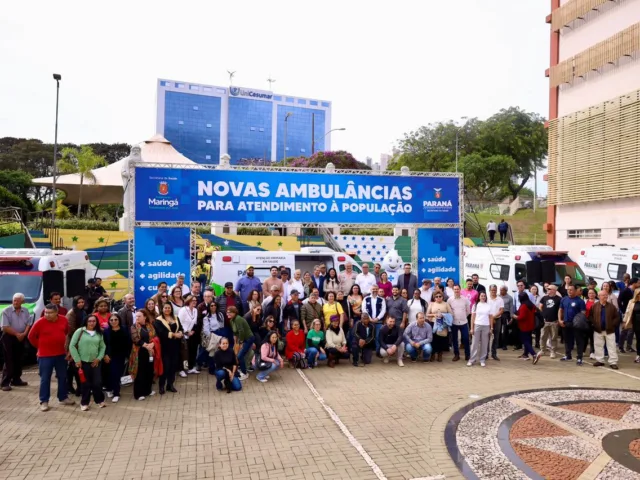 Maringá recebe quatro novas ambulâncias com UTIs móveis e garante investimento para construção de duas UBSs no distritos