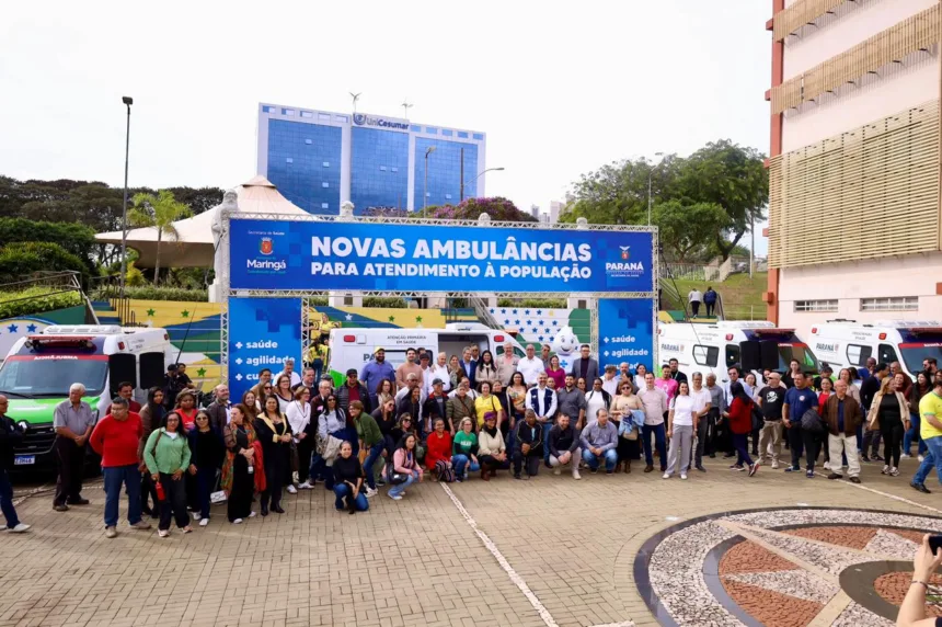 Maringá recebe quatro novas ambulâncias com UTIs móveis e garante investimento para construção de duas UBSs no distritos
