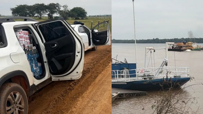 PMPR apreende veículos e cigarros e prende homem na divisa entre Paraná e Mato Grosso do Sul