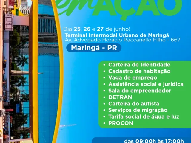 Paraná em ação oferece serviços gratuitos em Maringá