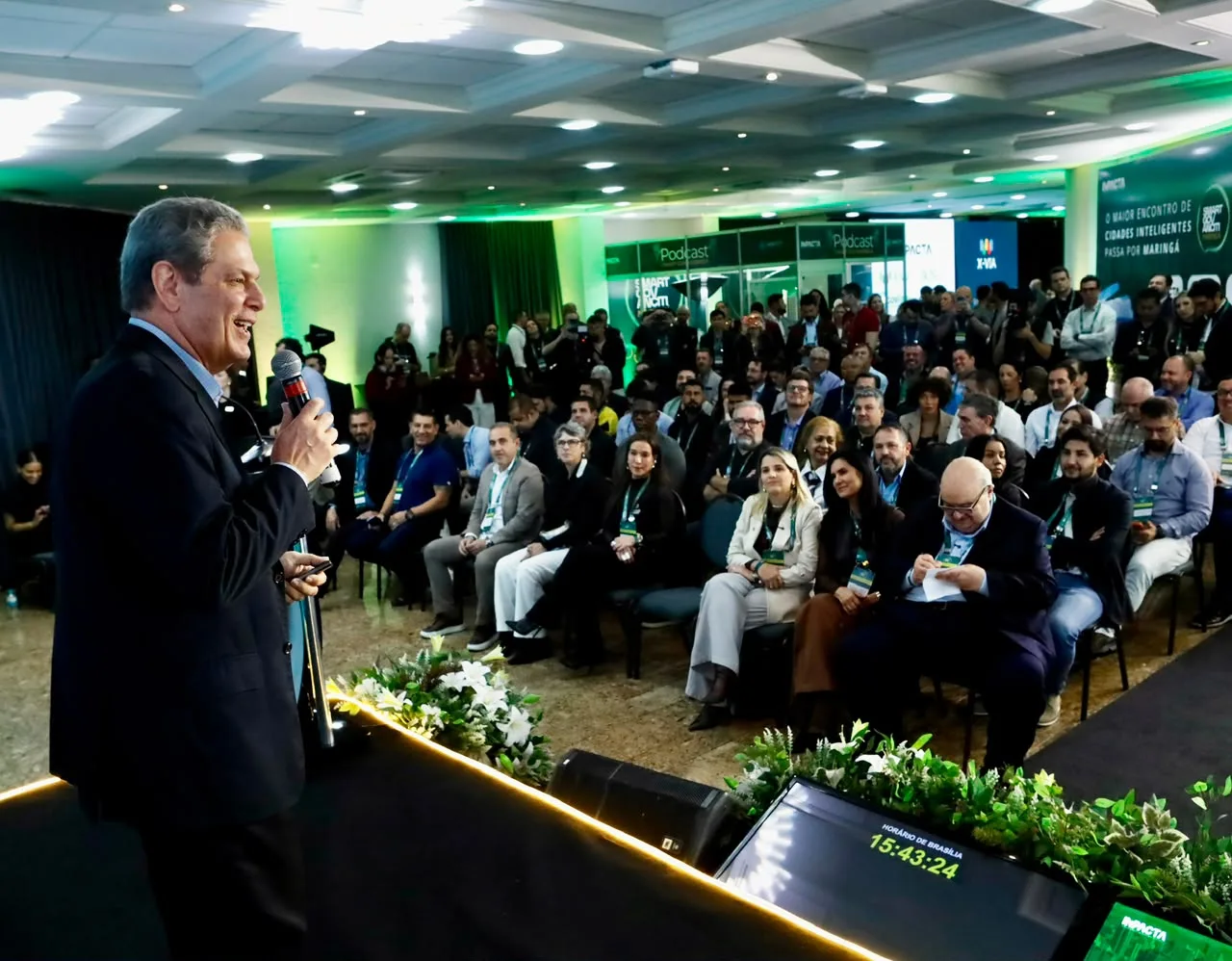 Prefeito Silvio Barros destaca inovação pública na abertura do Smart Gov Anciti 2026 em Maringá