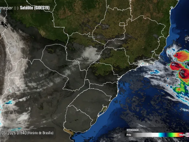 Previsão do tempo radar Simepar