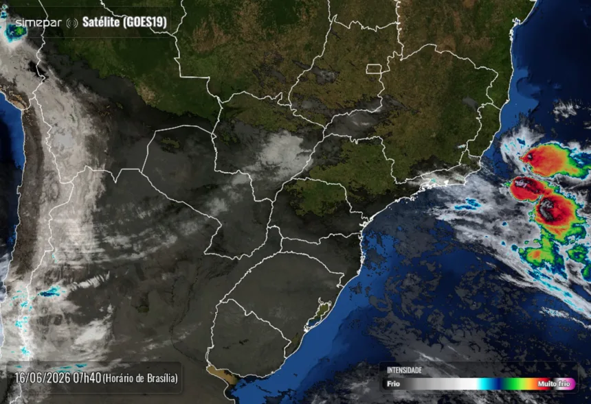 Previsão do tempo radar Simepar